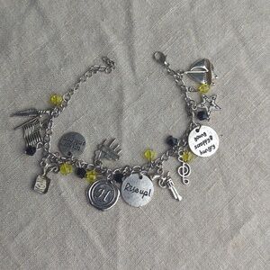 Eclectic Charm Bracelet Music Note Piano Nautical Star Mixed Metal Inspirational